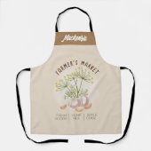 Gepersonaliseerde Boer's Market Gardening Schort (Voorkant)