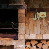 Gepersonaliseerde BOERSEUN Windpomp Afrikaans Braa Ovenwant & Pannenlap Set