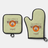 Gepersonaliseerde BOERSEUN Windpomp Afrikaans Braa Ovenwant & Pannenlap Set (Voorkant)