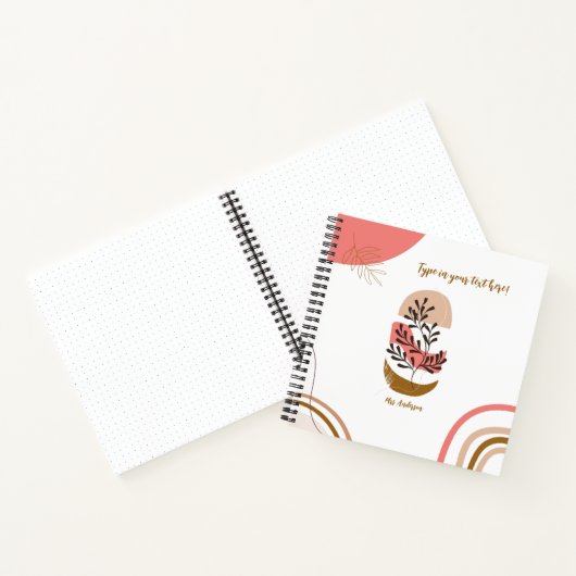 gepersonaliseerde Boheemse leraar Modern gebruik Notitieboek (Binnen)