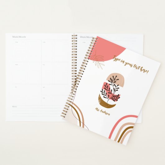gepersonaliseerde Boheemse leraar Modern gebruik Planner (Display)