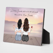 Gepersonaliseerde Bohemian Beste Vriend Aangepaste Fotoplaat (Zijkant)