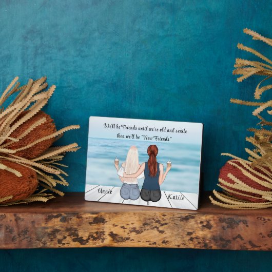 Gepersonaliseerde Bohemian Beste Vriend Aangepaste Fotoplaat (Zijkant)