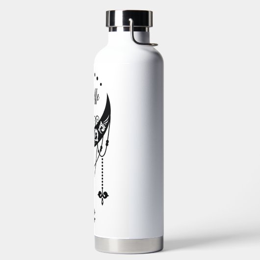 Gepersonaliseerde Bohemian Cresent Moon Waterfles (Links)