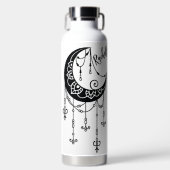 Gepersonaliseerde Bohemian Cresent Moon Waterfles (Voorkant)