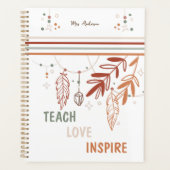 gepersonaliseerde Bohemian Floral aanpassen Planner (Voorkant)