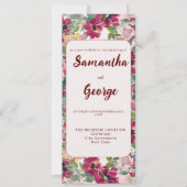 Gepersonaliseerde Bohemian Floral bruiloft uitnodi Kaart (Voorkant)
