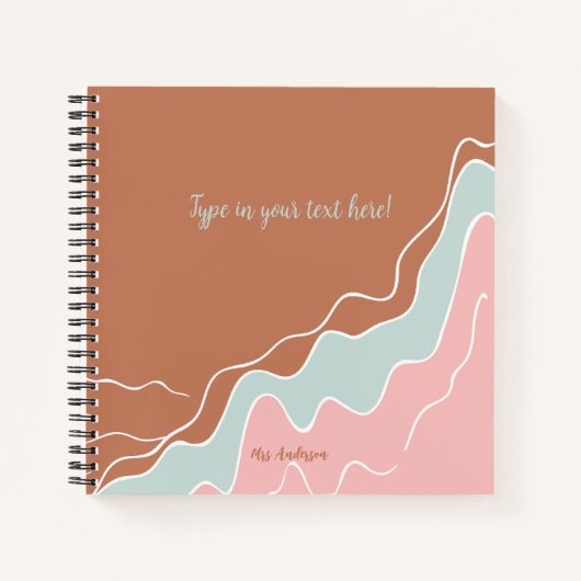 gepersonaliseerde Bohemian Modern custom cadeau Notitieboek (Voorkant)