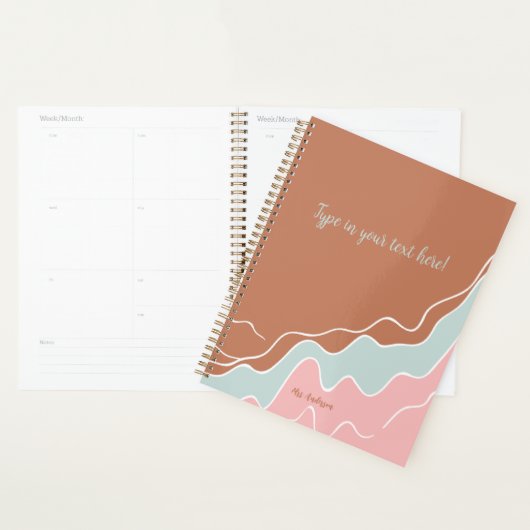 gepersonaliseerde Bohemian Modern custom cadeau Planner (Display)