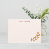 Gepersonaliseerde Boho Aardse Wijnstok Custom Wedd Bedankkaart (Staand voorkant)