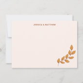 Gepersonaliseerde Boho Aardse Wijnstok Custom Wedd Bedankkaart (Voorkant)