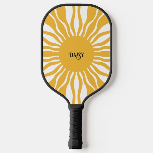 Gepersonaliseerde Boho Abstracte zonnestralen | re Pickleball Paddle (Achterkant)