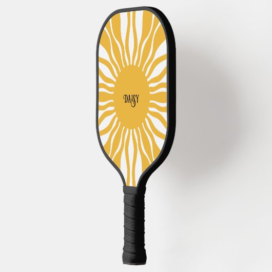 Gepersonaliseerde Boho Abstracte zonnestralen | re Pickleball Paddle (Links)