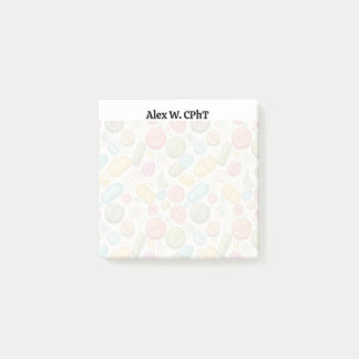Gepersonaliseerde Boho Apotheek 3x3 Sticky Notes