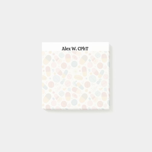 Gepersonaliseerde Boho Apotheek Sticky Notes Sterr (Voorkant)