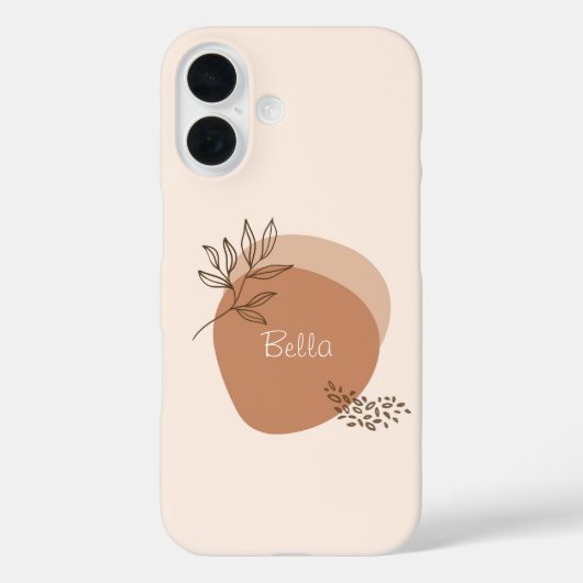 Gepersonaliseerde Boho Beige iPhone Case (Achterkant)
