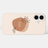 Gepersonaliseerde Boho Beige iPhone Case (Achterkant (horizontaal))