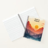 Gepersonaliseerde Boho Bergzonsondergang 2 Notitieboek (Binnen)