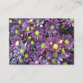 Gepersonaliseerde Boho Black en Paarse Daises Bloe Visitekaartje (Achterkant)