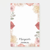 Gepersonaliseerde Boho Bloemen Home Kantoor Niet Post-it® Notes (Voorkant)