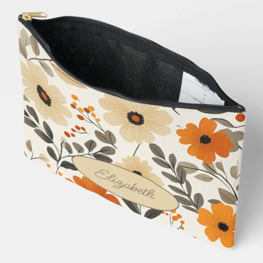 Gepersonaliseerde Boho bloemmotief Etui (Open)