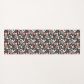 Gepersonaliseerde Boho bloemmotief Yogamat (Achterkant (horizontaal))