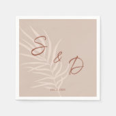 Gepersonaliseerde Boho bruiloft Servet (Voorkant)