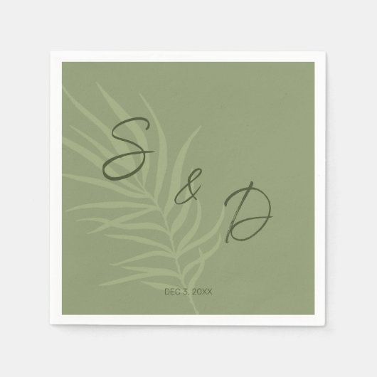 Gepersonaliseerde Boho bruiloft Servet (Voorkant)