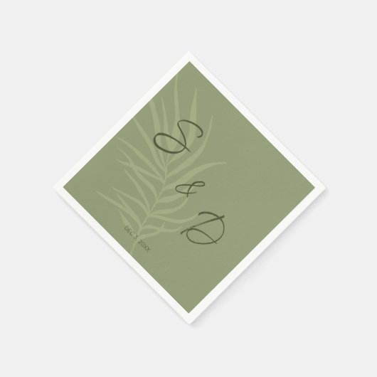 Gepersonaliseerde Boho bruiloft Servet (Hoek)