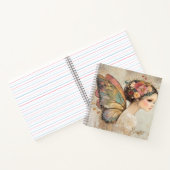 Gepersonaliseerde  Boho Butterfly Fairy Pastel Notitieboek (Binnen)