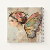 Gepersonaliseerde  Boho Butterfly Fairy Pastel Notitieboek (Achterkant)