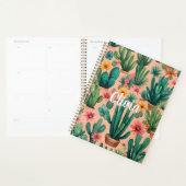 Gepersonaliseerde Boho Cactus Art Print Planner (Display)