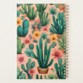 Gepersonaliseerde Boho Cactus Art Print Planner (Achterkant)