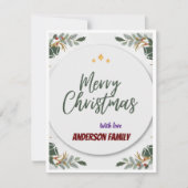 GEPERSONALISEERDE BOHO CHIC ELEGANTIE KERSTWENSEN FEESTDAGENKAART (Voorkant)