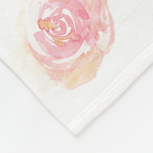 Gepersonaliseerde boho chic waterverf floral baby  fleece deken (Hoek)