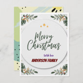 GEPERSONALISEERDE BOHO CHIQUE ELEGANTIE KERSTGROET FEESTDAGENKAART