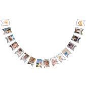 Gepersonaliseerde Boho eerste verjaardag maandelij Vlaggetjes (Alle)