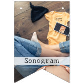 Gepersonaliseerde Boho eerste verjaardag maandelij Vlaggetjes (Tweede vlag)