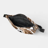 Gepersonaliseerde Boho Feather Monogram Fanny Pack Heuptasje (Open)