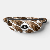 Gepersonaliseerde Boho Feather Monogram Fanny Pack Heuptasje (Liggend)