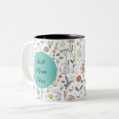 Gepersonaliseerde Boho floral Moederdag Mok (Voorkant links)