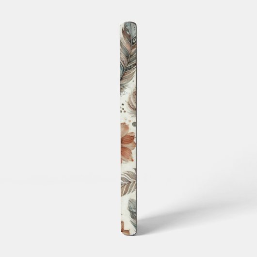 Gepersonaliseerde Boho Floral Monogram en Naam Samsung Galaxy Hoesje (Linkerkant)