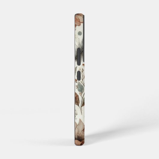 Gepersonaliseerde Boho Floral Monogram en Naam Samsung Galaxy Hoesje (Rechterkant)