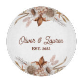 Gepersonaliseerde Boho Floral Snijplank (Voorkant)