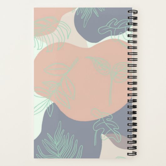 Gepersonaliseerde Boho Floral Spiral Notitieboek (Achterkant)