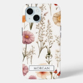 Gepersonaliseerde Boho Floral Wildflower Case-Mate iPhone Case (Achterkant)