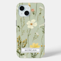 Gepersonaliseerde Boho Floral Wildflower Sage Groe