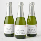 Gepersonaliseerde Boho Florals Drie flessen Sparkling Wijnetiket (Flessen)