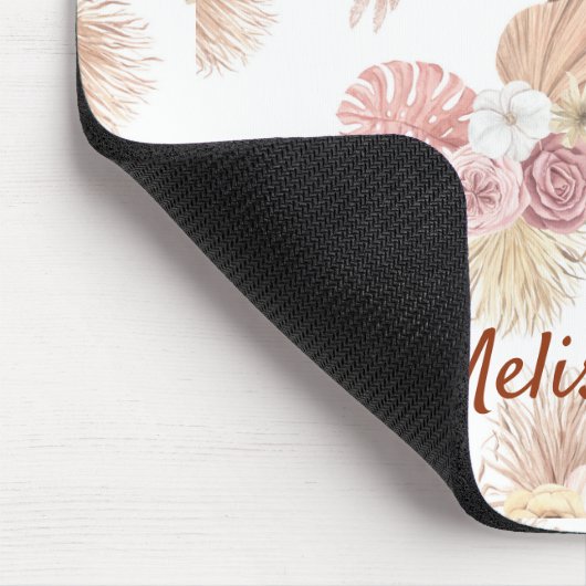 Gepersonaliseerde Boho Florals Muismat (Hoek)