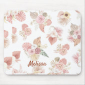 Gepersonaliseerde Boho Florals Muismat (Voorkant)